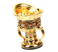 Amosfun Metal Incense Burner with Handle Gold Color Decorative Censer Aromatherapy Incense Holder for Home and Yoga Spa Use