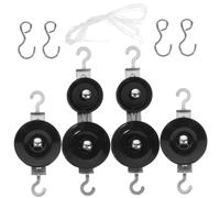 Amosfun Metal Pulley for Physics Experiments Double and Single Pulleys with Ropes and Hooks Middle School Mechanics Teaching Tool for Science Learning