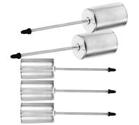 Amosfun Metal Taper Candle Holders Spike Silver 5pcs Christmas Tree Decor Festival Candle Cups Table Party