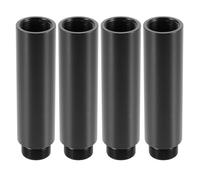 Amosfun Mic Stand Extension Tubes Microphone Rack Extension Inch Black and 5/8 4pcs Aluminium Alloy Replacement Rods Stable for Radio Station Other Places