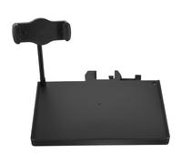 Amosfun Mic Stand Phone Holder Tray Multi-Functional Clamp-On Microphone Rack for Sound Card and Live Broadcast Setup, Plastic, Black