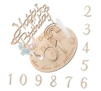 Amosfun Milestone Board Wooden Birthday Plate Props Months Photo Prop Newborn Accessory First Birthday Decor