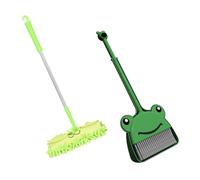 Amosfun Mini Broom Mop Dustpan Set Lightweight Housekeeping Cleaning Tools for Cartoon Design Encouraging Responsibility and Cleanliness Compact Kit for Easy Use