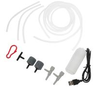 Amosfun Mini Fish Tank Air Pump for Aquariums and Fish Tanks with Easy Installation and Simple Operation, White Abs and Copper Material, Suitable for Home and Outdoor Use, Random Color