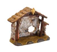 Amosfun Mini Resin Nativity Scene Ornament Compact Christmas Tabletop Decoration with Present Box Authentic Religious Figurine for Indoor Holiday Display and Festive