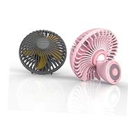 Amosfun Mini USB Desk Fan Mushroom Design Portable Cooling Fan with Speeds Quiet Brushless Motor for Office Home Outdoor Use Grey