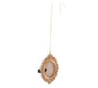 Amosfun Mini Vintage Christmas Tree Hanging Picture Frames Resin Photo Holders Wall Decor with Hanging Rope for Holiday Display