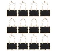 Amosfun Mini Wooden Blackboards Double-Sided Small Chalkboards with Hanging Rope, Multi-Purpose Note Writing Boards for Office, School, and Home Message Display