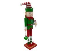 Amosfun Mini Wooden Nutcracker Soldier Elf Figurine for Christmas Decorations Compact Festive Ornament for Holiday Parties and Mantel Display Classic Handcrafted Xmas Nutcracker Doll