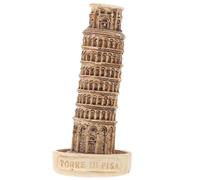 Amosfun Miniature Leaning Tower of Pisa Model 4.13 Inch Resin Architecture Decor Indoor Desktop Ornament Italian Building Model for Home