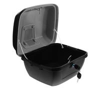 Amosfun Motorcycle Trunk Box with Lid, Universal Scooter Top Box Rear Storage Case, Matte Black Tool Organizer for Electric Bike and Motorbike Luggage