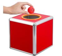 Amosfun Multi-Functional Lottery Box Square Raffle Ball Game Box 9.84In Reusable Ticket Holder for Party Events Donation Suggestion