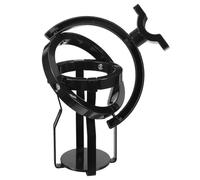 Amosfun Multi-purpose Gyroscopic Cup Holder Black for Drinks to 6.5cm Diameter, Anti-spill Self-leveling Travel and Car Cup Holder Compatible with Stroller, Atv, and Boat