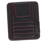 Amosfun Multifunctional Truck Visor Organizer with Magnetic Clip Multi Pocket Car Document and Card Holder Spacious Sun Visor Storage Pouch for Registration and Insurance Stylish Carbon