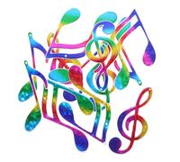 Amosfun Music Note Tree Decorations Music Note Ornaments Christmas Clef Treble Hanging Decor 12pcs Xmas Colorful Sign Pendants for Holiday Xmas Tree Decoration