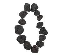 Amosfun Natural Volcanic Stone Fire Pit Pebbles Black 400g Bag for Gas Grills, Potted Plants, Aquariums and Garden Landscaping