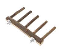 Amosfun Natural Wood Bird Perch Stand for Parrots and Pet Birds with Fixed Branch Design for Cage Exercise and Playing Time inside The Cage
