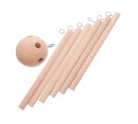 Amosfun Natural Wood Mobile Frame Kit for Nursery Six-Legged Stable Crib Mobile Holder for DIY Wooden Crafts Spherical Hanging Bell Decor for Accessories