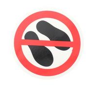 Amosfun No Step Here Warning Sticker Round Do Not Step Sign Weatherproof Permanent Vinyl Safety Decal Anti-trip Floor Warning for Industrial and Commercial Use