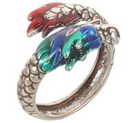 Amosfun Open Finger Ring Dragon Shape with Comfortable Wearing Experience and Resistance to Wear Adjustable Copper Ring for Women for Daily Stylish and Retro Statement Jewelry