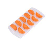 Amosfun Orange Shaped Silicone Ice Molds 4pcs Set Fruit Ice Cube Trays with 10 Cavities Flexible Non-Toxic for Drinks and Cocktails in Freezer Random Color