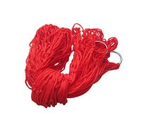 Amosfun Outdoor Nylon Hammock Bed Portable Mesh Swing for Camping Hiking and Leisure Activities Hanging Nap Bed Red Color
