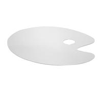 Amosfun Oval Acrylic Paint Palette Tray with No Edges for Space Saving and Easy Mixing, for Watercolor and Oil Painting Artists