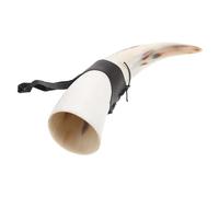 Amosfun Ox Horn Drinking Mug Large Capacity Handmade Viking Horn Cup Decorative Rustic Wine Vessel with Retro Medieval Charm for Home Bar Display and Collectors