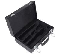Amosfun Padded Case for Clarinet Black Leather Carrying Box with Strong Lock Dust Reduction Four Bottom Nails Simple Elegant Appearance Suitable for Clarinet Storage and Transport
