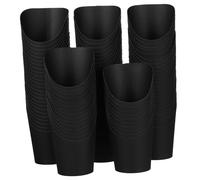 Amosfun Party Cups 100 Pcs Black Slanted French Fry Holders Disposable Paper Snack Cups 14oz Versatile Snack Holders