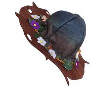 Amosfun Party Witch Hat Halloween Hat Decoration Felt Craft for Cosplay Prop Boys and Girls Witch Costume Accessory Halloween Wizard for Festivals