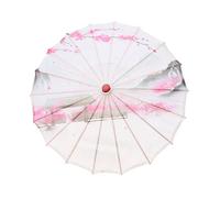 Amosfun Patterns Oil Paper Umbrella Stage Umbrella Photography Prop Decorative for Asian Theme