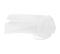 Amosfun Pearl Edge White Tulle Fabric Roll Wrapping Gauze Mesh for Flower Bouquet Packaging Wedding Party Decoration DIY Craft Ribbon Wrap