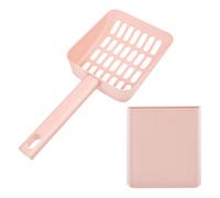 Amosfun Pet Cat Litter Shovel Scoop with Holder, Big Wide Mouth Design Abs Material, Suitable for Types of Garbage, Lightweight and Sturdy, for Cat Cleanup and Litter Box Maintenance