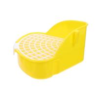 Amosfun Pet Litter Tray Triangle Toilet with Mesh Base for Hamsters and Small Pets Indoor Outdoor 9.84X7.48X3.94 Inch Corner Trainer