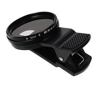 Amosfun Phone Camera Lens Nd2-400 37mm Neutral Density Filter with Clip, Portable Cellphone Filter in Aluminum Alloy for Water Flow and Human Stream Photography