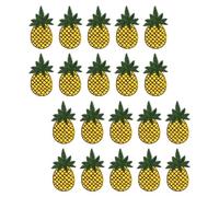 Amosfun Pineapple Embroidery Patches Versatile Sewing Appliques 20pcs with Easy Application, Cute Cartoon Iron-on Applique Badges for Clothes and Coat for Crafts and Decoration