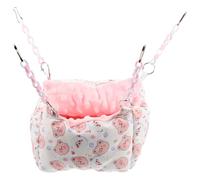 Amosfun Pink Hanging Bed for Sugar Glider and Guinea Pig, Comfortable and Easy to Clean Lint Material Small Animal Sleeping Nest for Cozy Resting