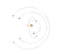 Amosfun Planets Hanging Mobile Space Decor Metal Atom Hanging Mobile with Nordic Style Modern Art Design Versatile Application for Studies and Living Rooms