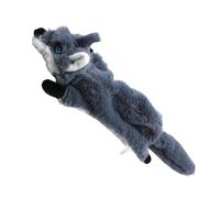 Amosfun Plush Squeaky Dog Wolf Shape Bite Resistant Chew Comfortable Dog Playing for Training and Molars Cleaning Soft Plush Material Suitable and Pets