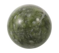Amosfun Polished Jade Crystal Ball Feng Shui Ornament Natural Green Jade Sphere for Wealth and Abundance Chinese Lucky Decor for Home and Office Versatile Feng Shui Stone for Meditation