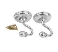 Amosfun Pommel Curtain Holdbacks 2pcs Vintage Silver Alloy Hooks with Mounting Kit for Door Wall Hat and Coat Storage