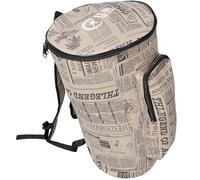 Amosfun Portable African Drum Carry Backpack 10 Inch Drum Pouch Khaki Sponge Canvas Material Shoulder Straps Design Easy Open Close Large Capacity Bag for Carrying Musical Instruments