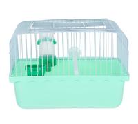 Amosfun Portable Bird Travel Carrier 5 Pcs Lightweight Parrot Cage with Perch Food Box Water Dispenser Abs Iron Material Easy Storage for Lovebird Outdoor Travel Random Color