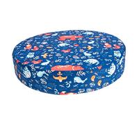 Amosfun Portable Booster Seat Dining Chair Cushion Waterproof Sponge Polyester Fiber Heighten with Zipper Closure Blue for Toddlers Sitting at Table