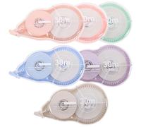 Amosfun Portable Correction Tape Strong Adhesive 6pcs White Pas Material with Dual Gear Construction for Correcting Written or Printed Documents for Students and Office Use School