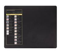 Amosfun Portable Folding Coffee Beans Sorting Mat Made of Flexible Glue, Espresso Beans Classification Cushion Pad for Home and Professional Roasting Use, Black Colour