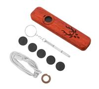 Amosfun Portable Grain Wood Warm Instrument or Texture Kazoo Smooth with Wooden Natural Design Requires No Music Theory Accompaniment and Beginner-friendly for Camping and Violin Ukulele