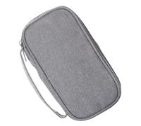 Amosfun Portable Storage Bag USB Cables Storage Bag for Electronics Simple Generous Style Organizes Earphones Use Lightweight Oxford Cloth Travel Case Grey