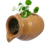 Amosfun Pot Ecological Tank for Fish Tank Fountain Ceramic Waterfall Jar Decorative Waterfall Jar for Garden Decor Hydroponic Fish Planter Indoor Water Fountains Garden for Outdoor Water